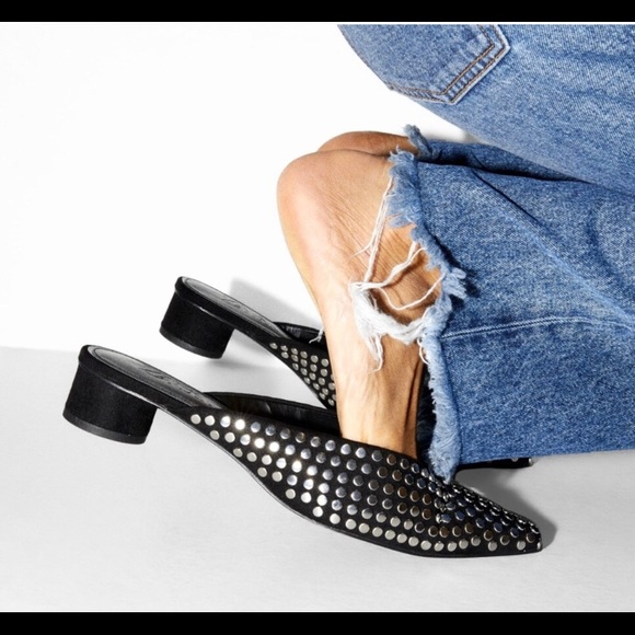 studded mule shoes